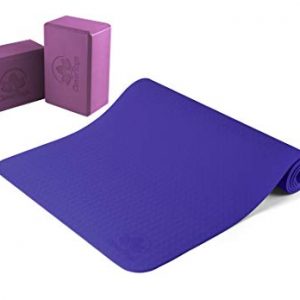 Yoga Mat with 2 Light Weight Yoga Blocks