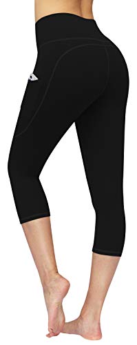 High Waist Yoga Pants Capris with Pockets for Women