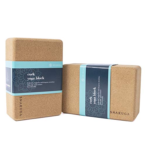 SNAKUGA Yoga Block (2 Pack) to Support and Improve Poses Flexibility