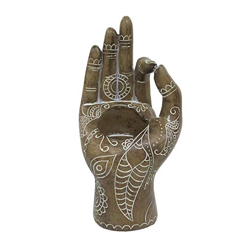 FLJZCZM Buddha Yoga Candle Holder Mudra Hand Tabletop