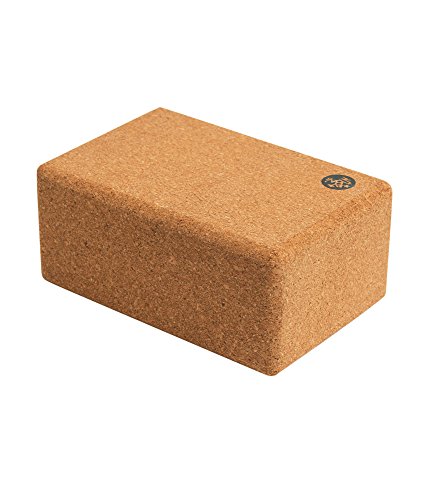 Manduka Cork Yoga Block, Resilient Material, Portable Fit