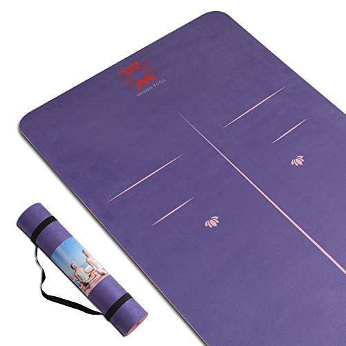 WWWW 4W Suede TPE Yoga Mat, Eco Friendly Non Slip