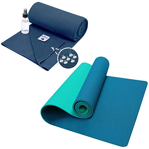 Yoga Mat and Yoga Towel Included Set