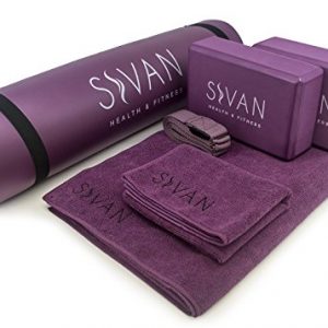 Sivan 6-Piece Yoga Set- Includes 1/2" Ultra Thick NBR Exercise Mat