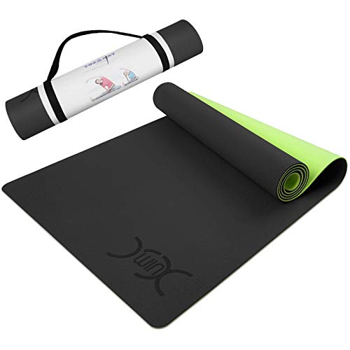 Yoga, Pilates Exercise Fitness Mat with Carrying Strap