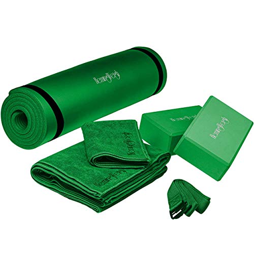 HemingWeigh Yoga Kit - Green Yoga Mat Set