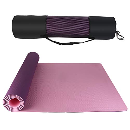 Yoga Mat with Carrying String Bag Pink