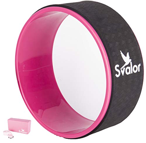 SVALOR Yoga Wheel for Stretching Set with Strap and Block