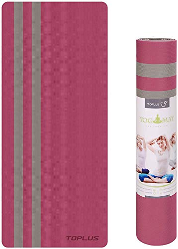 TOPLUS Yoga Mat Non Slip with Carrying Strap, Workout Mat