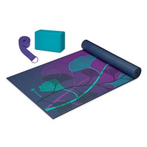 Gaiam Beginner's Yoga Kit (Yoga Mat, Yoga Block, Yoga Strap)