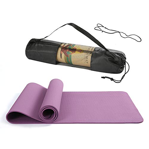 BHANU Yoga Mat 1/4in Thick Yoga Mat Soft and Comfortable