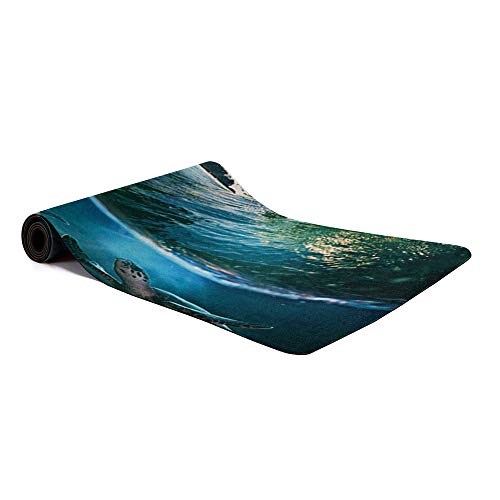 Non-Slip Hot Yoga Mat - Forest Sea Limpid Wave