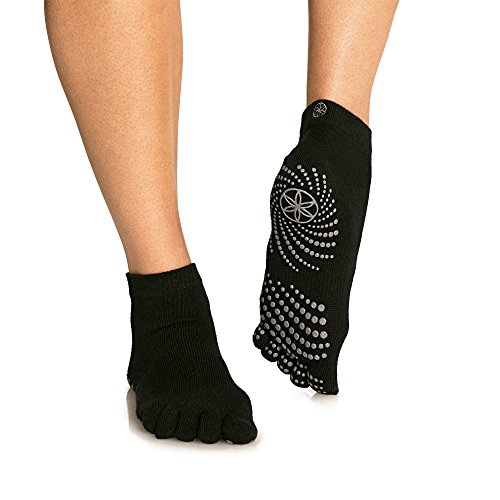 Gaiam Grippy Yoga Socks, Grey, Medium/Large