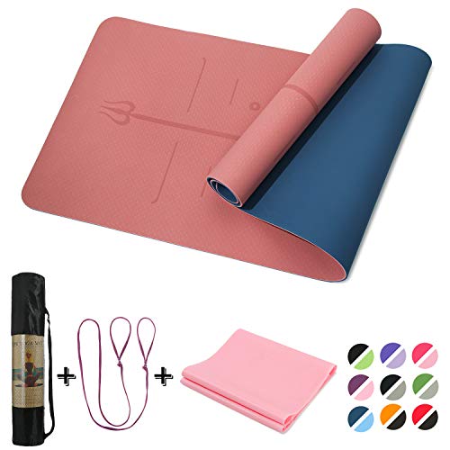Yoga Mat Non Slip with Alignment Marks