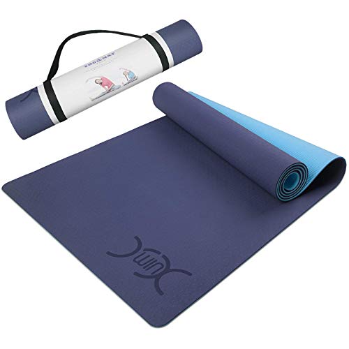 Yoga Mat with Carrying Non Slip 1/4 Inch Thick Eco Friendly