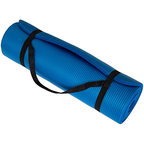 Extra Thick Yoga Mat Non Slip Color blue