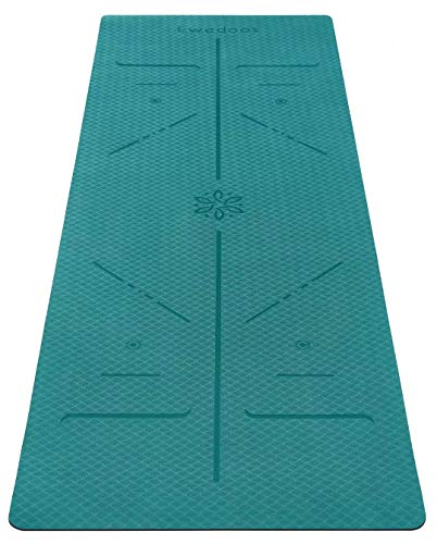 Ewedoos Eco Friendly Yoga Mat with Alignment Lines