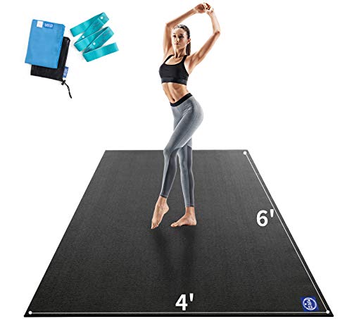Premium Large Yoga Mat 72"x 48"x 9mm, Feel Free to Move