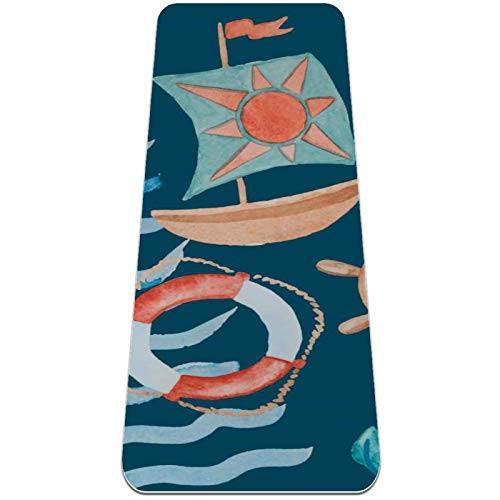 Yoga Mat - Ocean theme - Extra Thick Non Slip Exercise