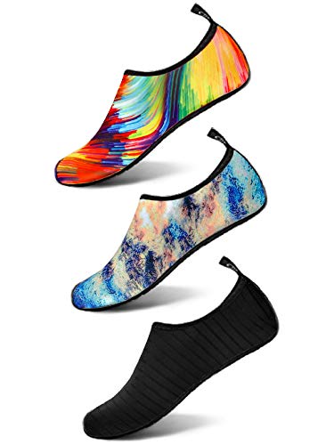3 Pairs Water Sports Shoes Quick-Dry Aqua Socks