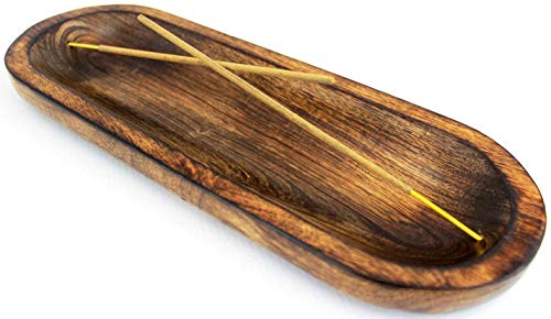 Yoga Natural Wood Ash Tray Burner Holder