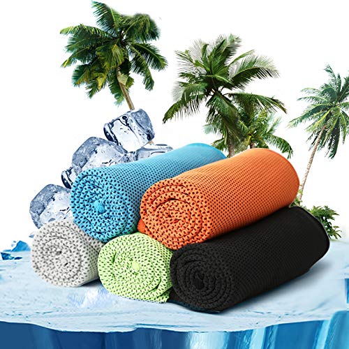 5 Pack Cooling Towel,Soft Breathable Chilly Towel