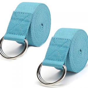 Yoga Strap Band with Adjustable Metal D Ring Buckle Loop