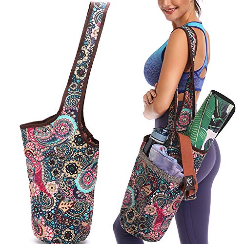 FODOKO Yoga Mat Bag with Large Size Pocket and Zipper Pocket