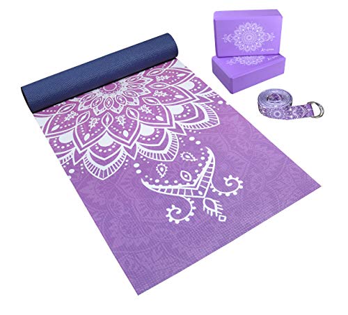Yoga Set Kit 4 Piece Mandala Print