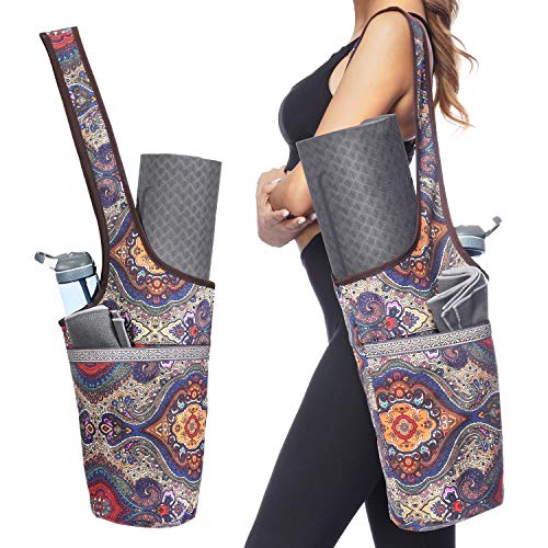 Ewedoos Yoga Mat Bag with Large Size Pocket and Zipper Pocket