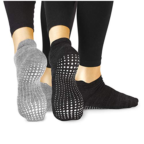 LA Active Grip Socks - 2 Pairs - Yoga Pilates Barre Ballet