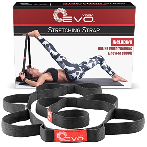 Yoga EVO Stretching Strap with Loops for Physical Therapy Yoga