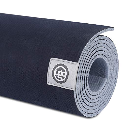 UGO Rubber Yoga Mat 71 x 26 Inch Extra Large Reversible