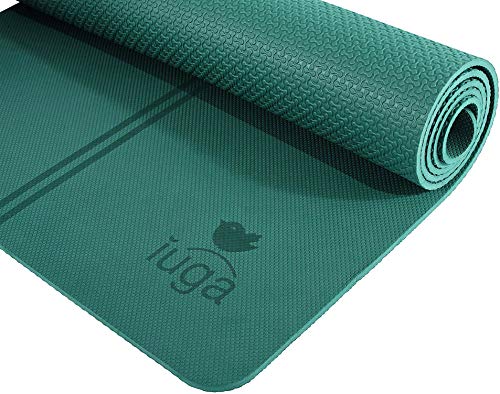 IUGA Eco Friendly Yoga Mat with Alignment Lines