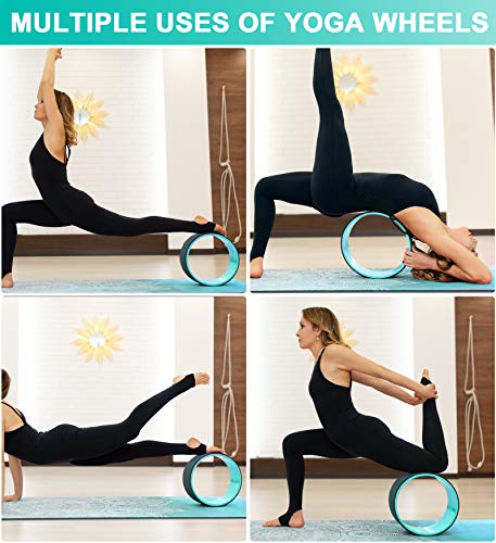 Yoga Wheel 3 Pack, Back Yoga Wheel with Fitness Straps Top Blocks Shop ...