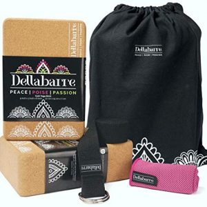 Dellabare Cork Yoga Blocks 2 Pack Set. Eco-Friendly and High-Density