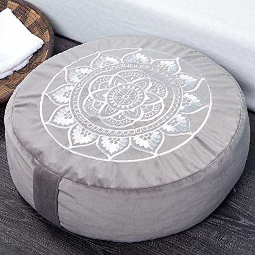 Florensi Meditation Cushion, Large Velvet Meditation Pillow