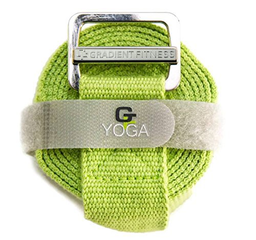 Gradient Fitness Yoga Strap, Friction-Less Easy-Feed Buckle