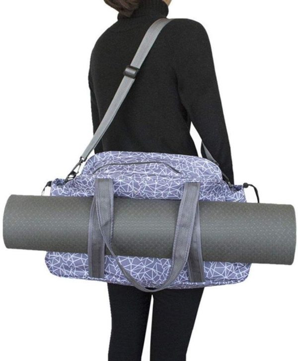 Large Yoga Mat Tote Sling Carrier with Pockets