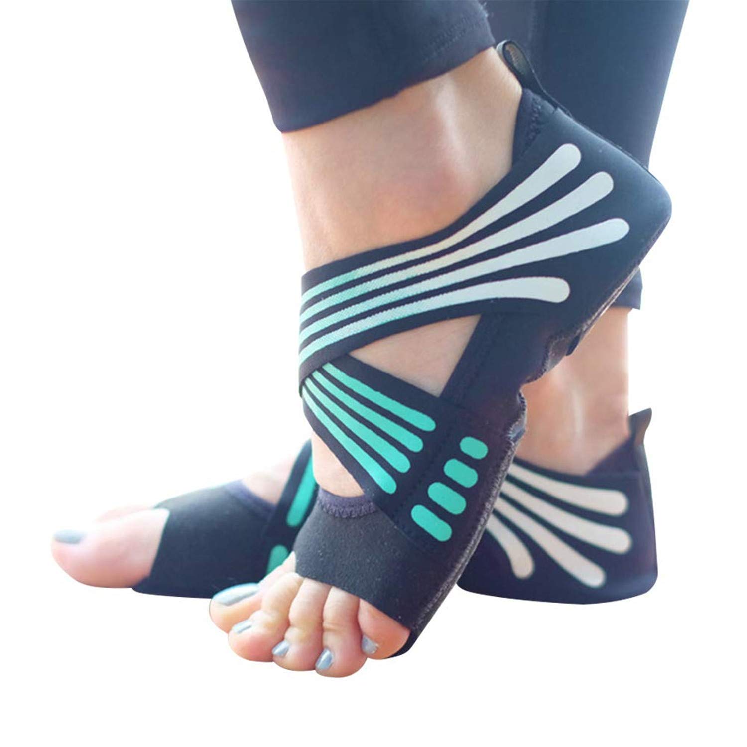 Risefit Non Slip Yoga Socks, Toeless Anti-Skid Pilates