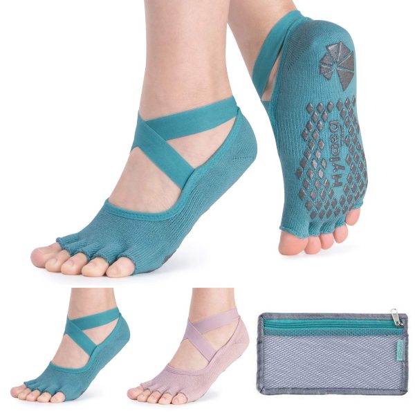 Hylaea Yoga Socks for Women with Grip, Non Slip