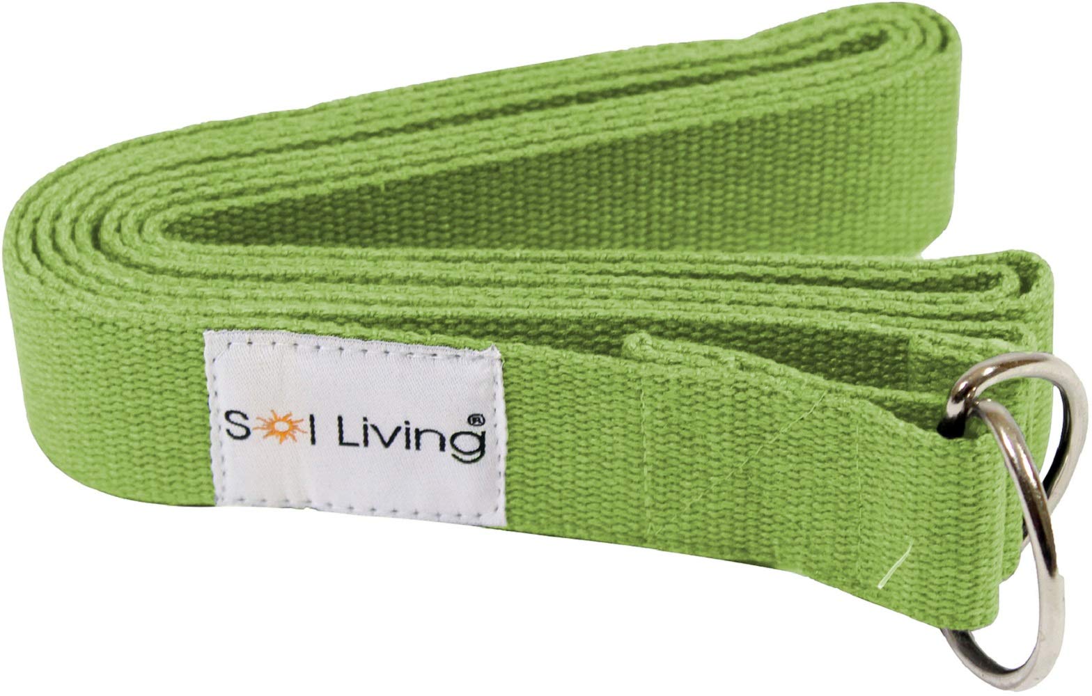 Sol Living Yoga Strap Stretch Band - Organic Cotton Exercise