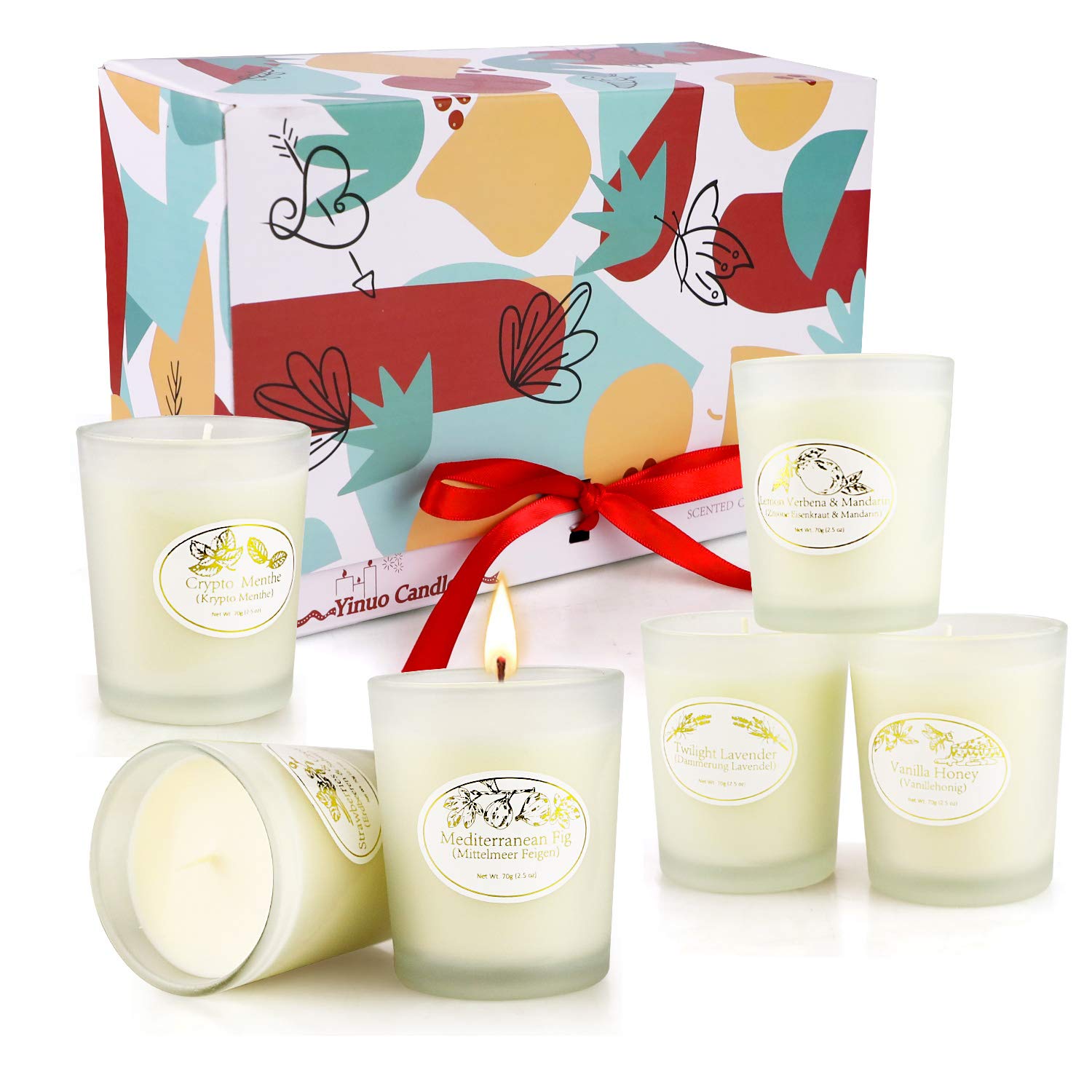 Scented Candles Gift Set for Women, Aromatherapy Candles
